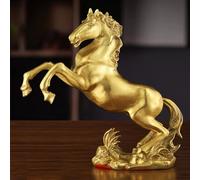 Figurine Du Zodiaque Feng Shui Dorée, Mascotte De L'année Du Cheval, Figurine De Cheval De Bureau, Parfaite For La Décoration De La Maison Et Du Bureau(22x8x20cm/8.7x3.1x7.9in)