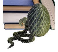 Figurine d'œuf de Serpent pour : Jouet Animal articulé imprimé en 3D, Statue de mobilité Flexible, modèle de Reptile réaliste, Anti-Stress | Décoration de Collection pour Jeu