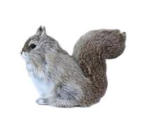 Figurine écureuil miniature - Gris NTf399 (Kaki, 20 x 10 x 14 cm)