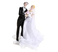 Figurine élégante en résine pour gâteau de mariage et marié pour anniversaire de mariage, décoration de la maison, décoration artistique en résine pour gâteau de couple