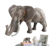Figurine Éléphant Ornement Animal Moderne Solide | Figurine Jouet Éléphant d'Asie Maison Jardin Chambre Salon Salle À Manger Patio