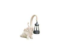 Figurine Éléphant Solaire Résine Décoration Jardin Extérieur et Intérieur Lanterne LED Automatique Résistante Intempéries