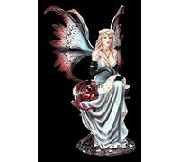 Figurine elfe - Princesse Gaia - Violet - 29,5 cm - Statue de fée