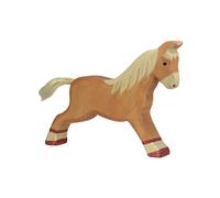 Figurine Holtztiger Cheval marchant - Marron clair