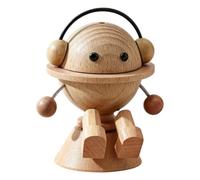 Figurine en bois en forme d'homme secouant - Diffuseur automatique | Figurines de tableau de bord en bois naturel pour véhicules de déplacement, remorque, camping-car, berline, pickup, tracteur