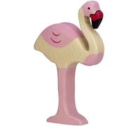 Figurine en bois Flamant Rose