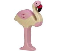 Figurine en bois Flamant Rose