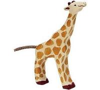 Holztiger Figurine en bois Bébé girafe mangeant Ivoire 14 cm