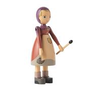 Figurine en bois jeune fille avec allumette WxHxD 6.5x14.5x5cm