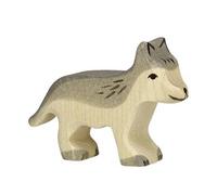 Gollnest & Kiesel Figurine en bois Petit loup Louveteau Gris