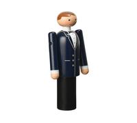 Kay Bojesen Denmark Le marié de Kay Bojesen Blue-noir-blanc. 12 cm