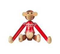 Figurine en bois singe petit avec pull de Noël WxHxD 19.5x18.5x6.5cm