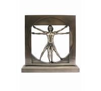 Figurine en Bronze coulé à Froid Leonardo Da Vinci 22,2 cm