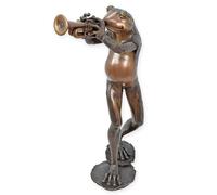 Figurine en Bronze Frosch Avec Trompettes Gargouille Hauteur 84 CM Décorative