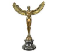 Figurine en Bronze Sculpture Ikarus sur Base de Marbre H41 CM Grecque Mythologie