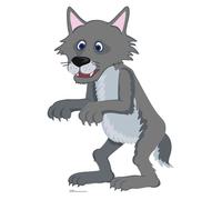Figurine en carton Loup Petit