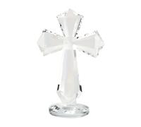 Figurine en forme de croix en cristal - 15,2 cm ClearStone Form Shine, dévotion gravée, forme d'emblème spirituel, affichage de révérence halo lumineux, extension inspirante contour sérénité, fonction