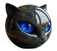 Figurine en Pierre De Chat Noir, Ornements De Chat Noir De Luxe, Un Excellent Cadeau pour Les Amoureux des Chats, Les Collectionneurs d'art Et Ceux Qui Apprécient L'esthétique De La Maison, 8 * 8 Cm