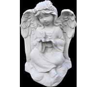 Figurine en pierre massive I Ange avec papillon