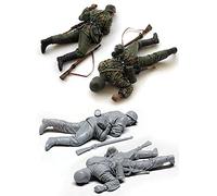 Figurine en résine blessée d'un Soldat Allemand de la Seconde Guerre Mondiale au 1/35 (1 Personne) / Kit Miniature de Soldat Non assemblé et Non Peint/HC-3084 Goodmoel