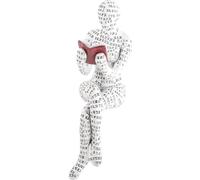 Figurine en résine de femme lisant des livres Ornements de bibliothèque en résine pour la décoration d'intérieur D
