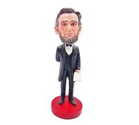 Figurine en résine représentant le président américain Abraham Lincoln Bobblehead - Décoration pour la maison, le salon, le bureau