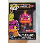 Figurine En Vinyle Captain Marvel Pop #908 Funko Target Lumière Noire Marvel