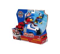 Paw Patrol - Pat Patrouille - Véhicule Figurine Chase Fire Rescue Mission Pompiers - Voiture Figurine À Collectionner - 2 Projectiles - Pat Patrouille Jouet - Voiture Enfant - Jouet Enfant 3 Ans Et +