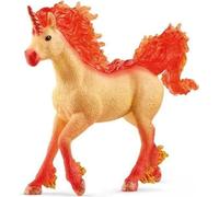 Figurine Étalon licorne de feu élementa, criniere et queue transparentes, Pour enfants des 4 ans, Schleich 70756 Bayala