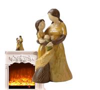 Figurine Familial - Statue en résine Peinte à la Main, Sculpture Entre Parents et, pièce d'exposition de Relations touchantes | Exprime Soin Chaleur Union décoration pour Tables