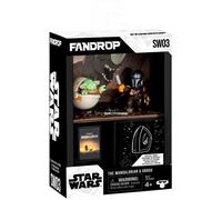 Figurine - FANDROP x STAR WARS - Mandalorian & Grogu - Vitrine avec scène culte + mini affiche - 18 cm