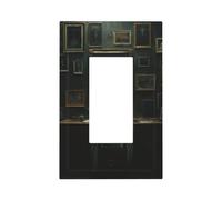 Figurine fantôme assise à un vieux bureau - Plaque murale - Plaque murale à bascule unique - Décoration de prise de courant pour la maison, la cuisine, la salle de bain