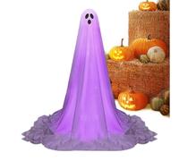Figurine Fantôme Debout | Fantôme Effrayant Éclairé | Décoration Effrayante Lumineuse à Hauteur Réglable pour Porche Jardin et