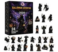 Figurine fantôme d'Halloween - Compte à rebours gothique 3D 24 jours | Décoration effrayante à suspendre, compte à rebours des vacances, sac à dos, porte, mur, cheminée, arbre, maison, bureau