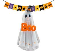 Figurine fantôme d'Halloween | Décoration d'animal fantôme effrayante lumineuse | Décorations d'Halloween d'extérieur pour table, cheminée, cour, maison hantée, fête, fenêtre, allée, camping