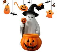 Figurine Fantôme D'Halloween | Figurines Spectrales De Table Pour Décoration Intérieur, Sculpture Spectrale En Résine Saisonnière Tables À Manger Bureau Mobilier D'entrée Bibliothèque - Indoor Ibecchi