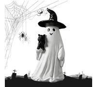 Figurine fantôme d'Halloween - Statue effrayante en résine, décoration de vacances saisonnière | Mini sculpture festive mignonne, objet de collection fabriqué à la main avec étagère de bureau pour