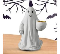 Figurine fantôme d'Halloween - Statue effrayante en résine, décoration de vacances saisonnière | Mini sculpture festive mignonne, objet de collection fabriqué à la main avec étagère de bureau pour