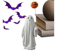 Figurine fantôme d'Halloween - Statue effrayante en résine, décoration de vacances saisonnière | Mini sculpture festive mignonne, objet de collection fabriqué à la main avec étagère de bureau pour