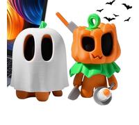 Figurine Fantôme, Ensemble de 2 s Fantômes pour Maison, Décor Bureau Bonhomme Impression 3D avec Articulations Mobiles pour Décoration Saisonnière d'halloween Intérieur Bureau