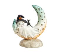 Figurine Fantôme - Figurine Résine Sorcière Chapeau Pointu Décor Halloween,Décorations de Table Fête Vacances Intérieur Extérieur Toutes Pièces Entrée Fenêtre Jardin