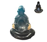 Figurine Faucheur Mystique avec Boule Lumineuse et Chauves,Boules de Cristal du Dieu de la Mort.Conception D'éClairage Led Suspendue,pour la DéCoration de Vacances,Balanc(Size:petite boule de cristal)