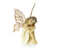 Figurine fée - décoration petite fée avec des ailes pailletées