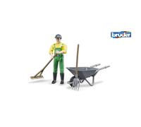 Figurine Fermier Avec Brouette Et Accessoires Multicolore TU