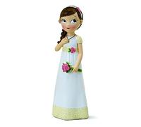 Figurine fille communion robe romantique, 16,5 cm.