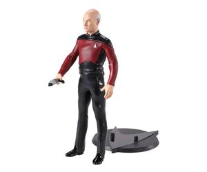 Figurine flexible Noble Collection Star Trek: The Next Generation - Bendyfigs Capt. Picard Noir 19 cm