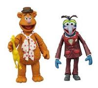 Figurine Fozzie et Gonzo Muppets : Best of Series 1 - 11 cm Multicolore