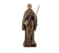 Figurine Frère Pierre de San José de Betancur Patron du Guatemala et de la Paix, Protecteur des pauvres et des Malades en résine Peinte à la Main 6 x 6 x 18 cm