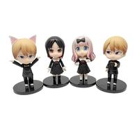 Figurine Fujiwara Chika, Shinomiya Kaguya, Version Q Debout 4 Pièces 10 Cm/3,9 Pouces PVC Fait Main Anime Personnage Modèle Décoration Cadeaux