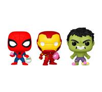 Funko – Figurine Pocket Pop blister Marvel Spider-Man, Hulk et Iron Man – Pack de 3 Multicolore